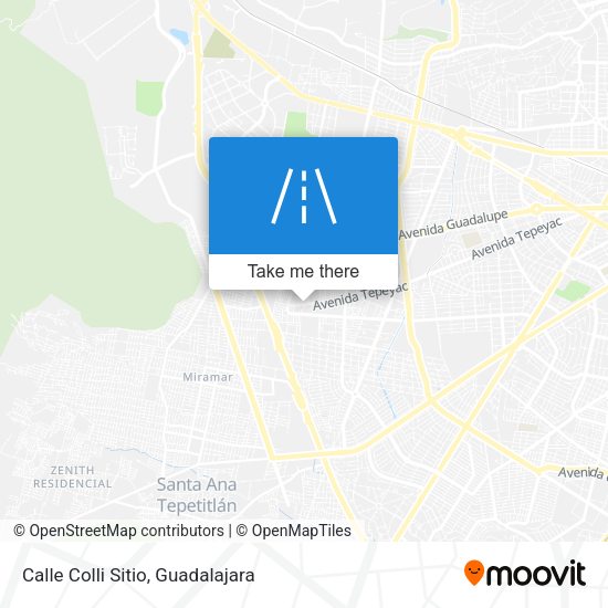 Calle Colli Sitio map