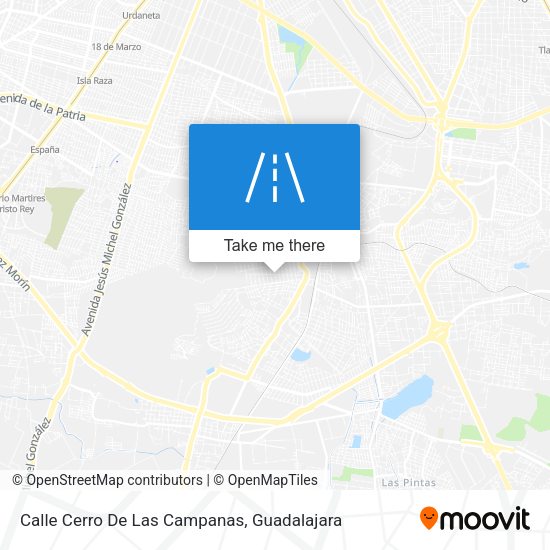 Mapa de Calle Cerro De Las Campanas