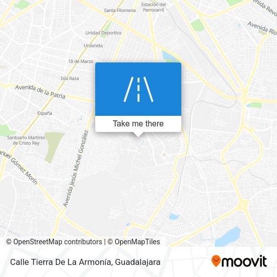 Calle Tierra De La Armonía map
