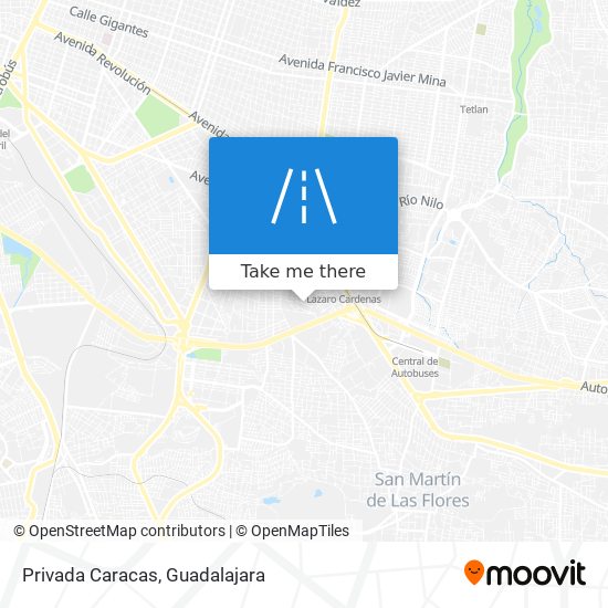 Privada Caracas map