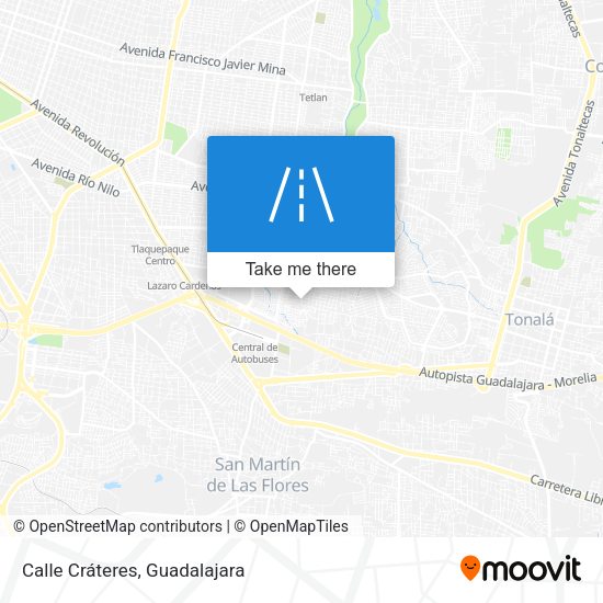 Calle Cráteres map