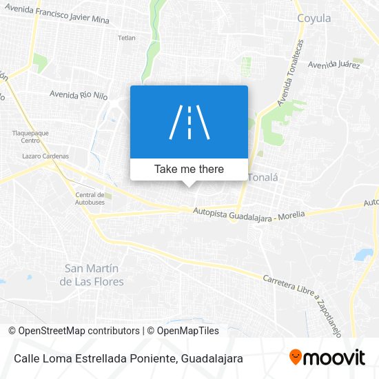 Mapa de Calle Loma Estrellada Poniente