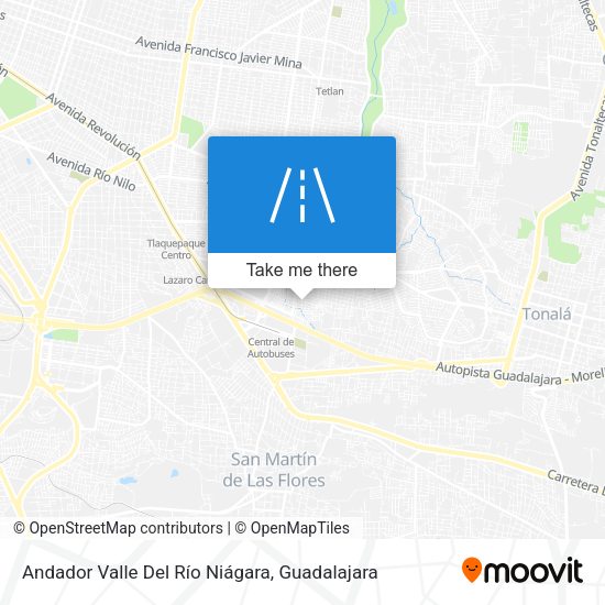 Mapa de Andador Valle Del Río Niágara
