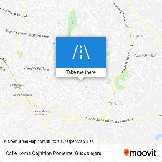 Calle Loma Cajititlán Poniente map