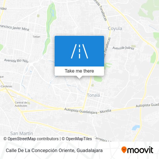 Calle De La Concepción Oriente map