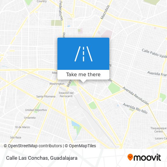 Calle Las Conchas map