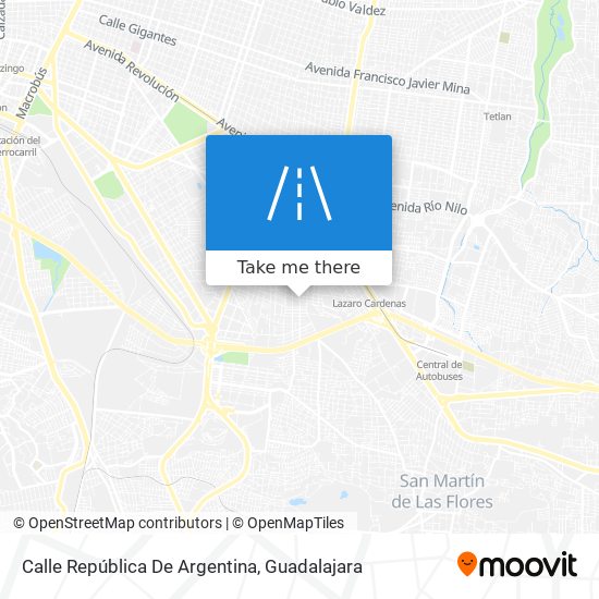 Mapa de Calle República De Argentina