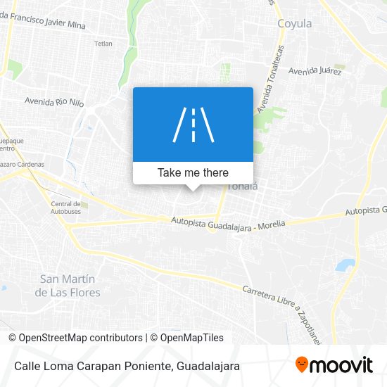 Calle Loma Carapan Poniente map