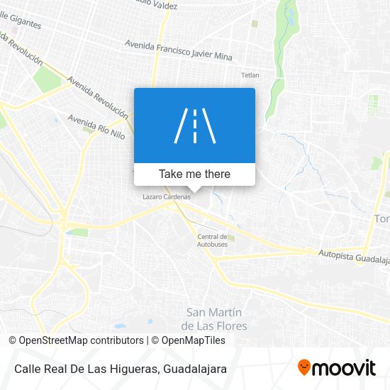 Mapa de Calle Real De Las Higueras