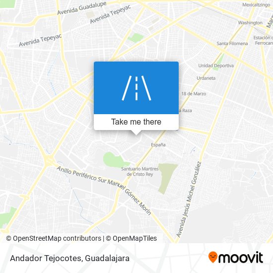 Andador Tejocotes map