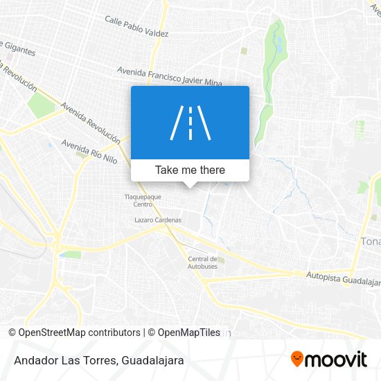 Andador Las Torres map