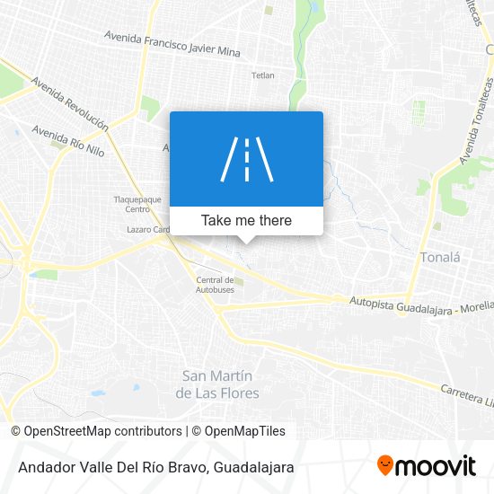 Andador Valle Del Río Bravo map