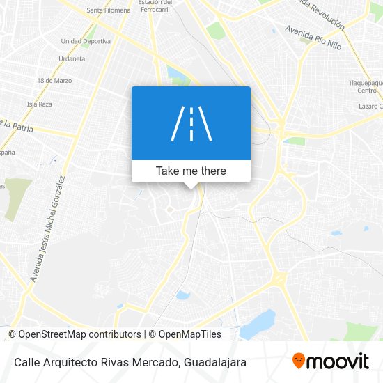 Mapa de Calle Arquitecto Rivas Mercado