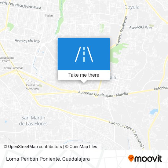 Loma Peribán Poniente map