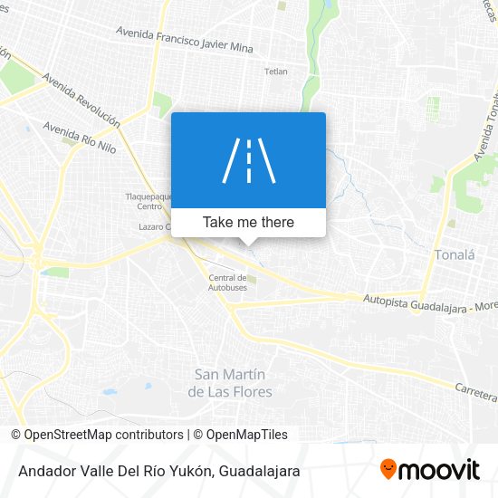 Andador Valle Del Río Yukón map