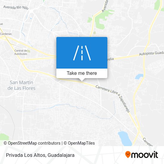 Privada Los Altos map