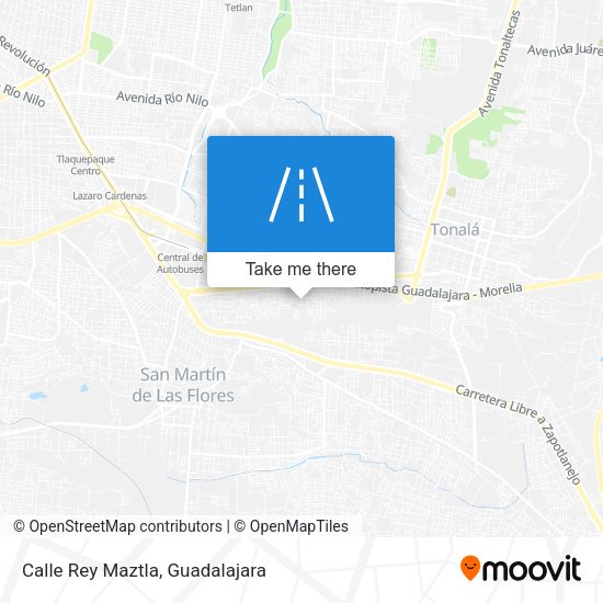 Mapa de Calle Rey Maztla
