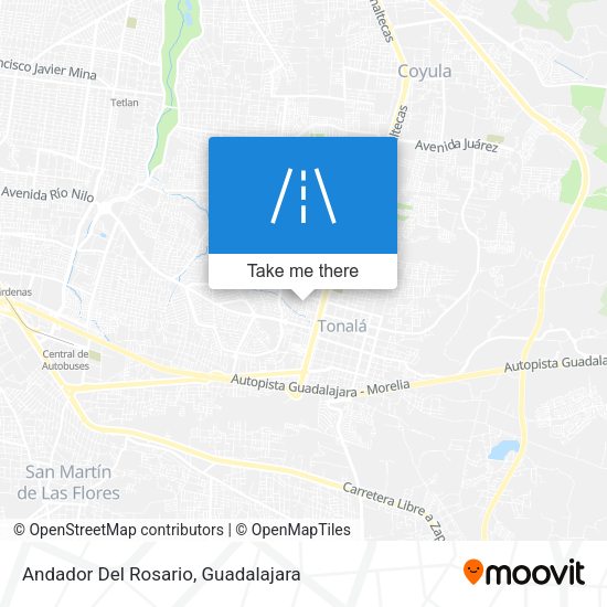 Andador Del Rosario map