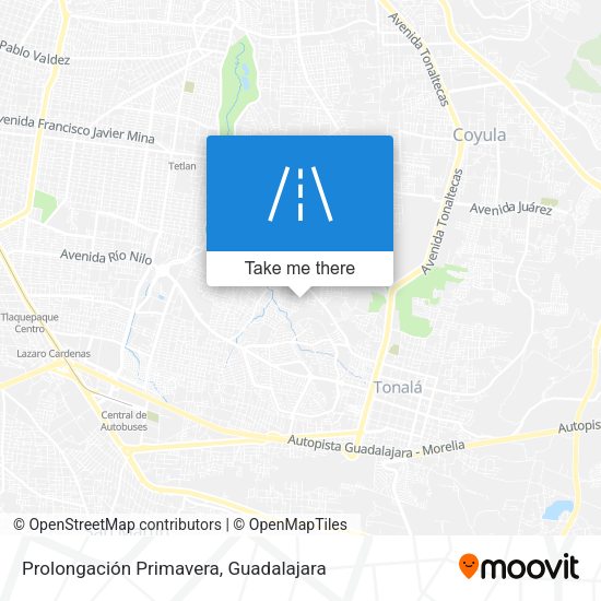 Prolongación Primavera map