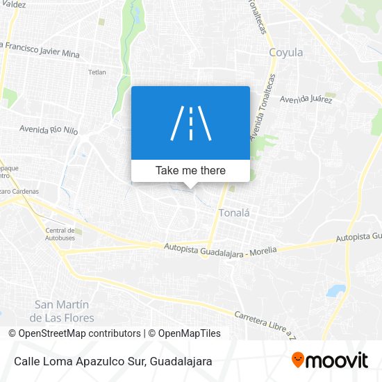 Calle Loma Apazulco Sur map