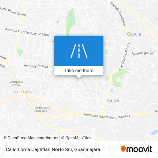 Mapa de Calle Loma Cajititlán Norte Sur