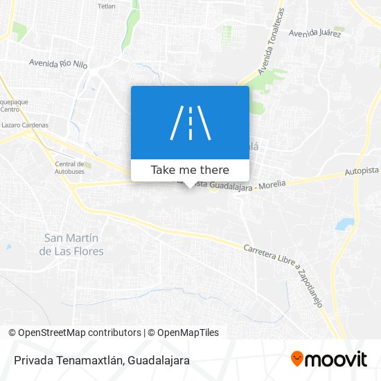 Mapa de Privada Tenamaxtlán