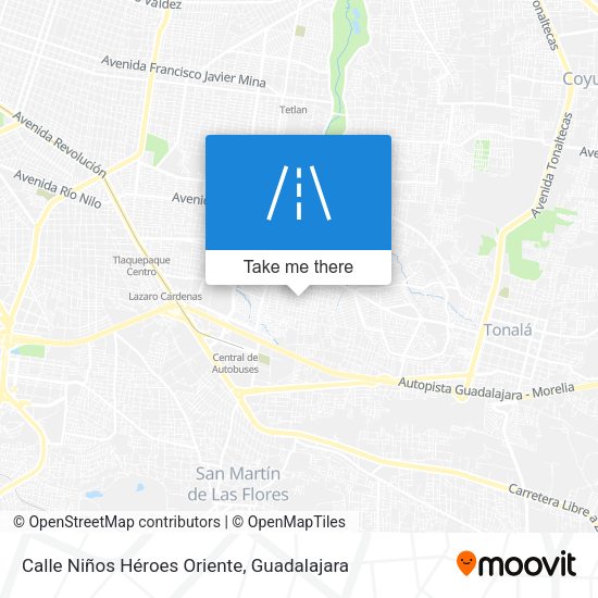 Mapa de Calle Niños Héroes Oriente
