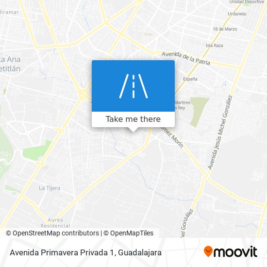 Mapa de Avenida Primavera Privada 1