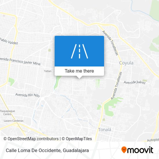 Mapa de Calle Loma De Occidente