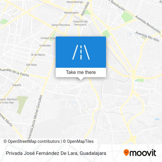 Mapa de Privada José Fernández De Lara