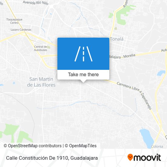 Calle Constitución De 1910 map