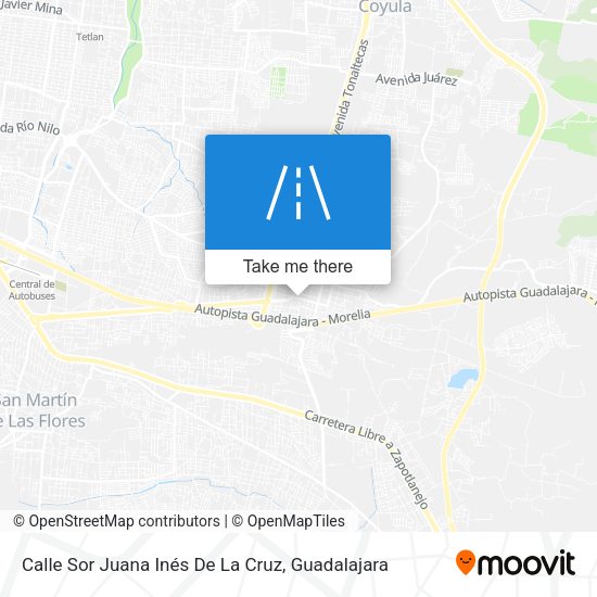 Mapa de Calle Sor Juana Inés De La Cruz