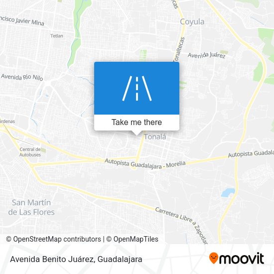 Mapa de Avenida Benito Juárez
