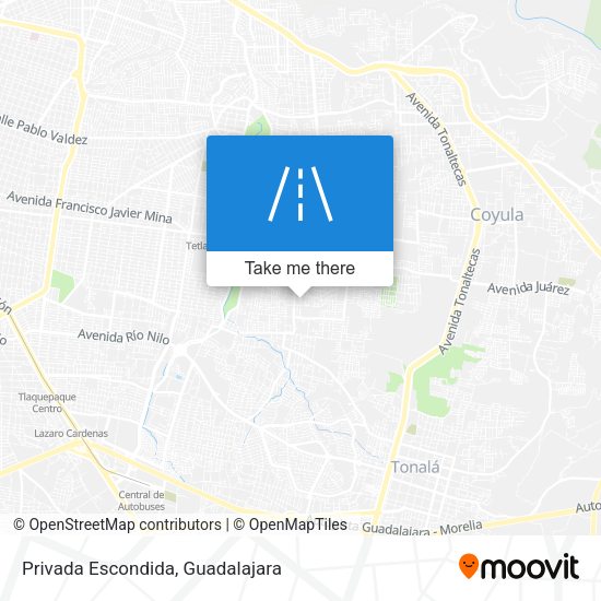 Mapa de Privada Escondida