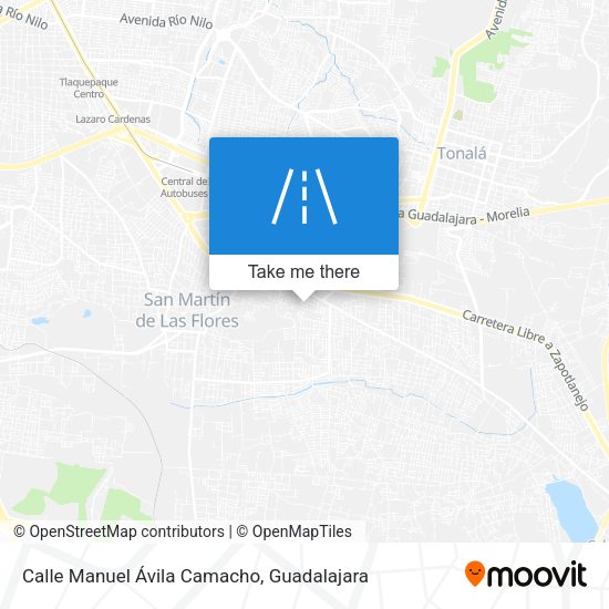 Mapa de Calle Manuel Ávila Camacho
