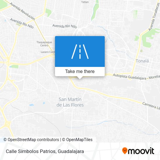 Calle Símbolos Patrios map