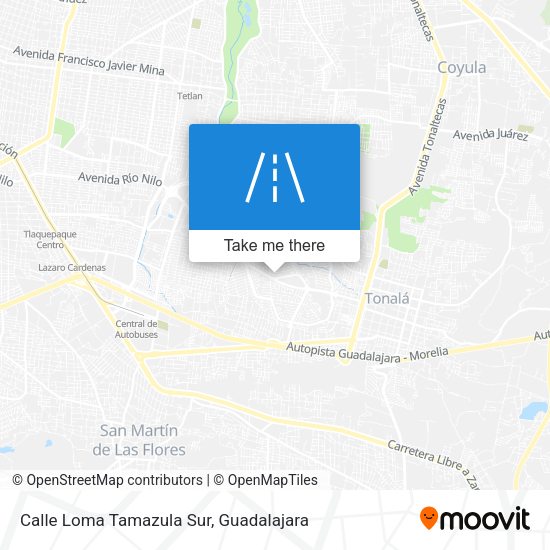 Calle Loma Tamazula Sur map