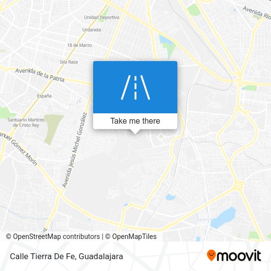Mapa de Calle Tierra De Fe