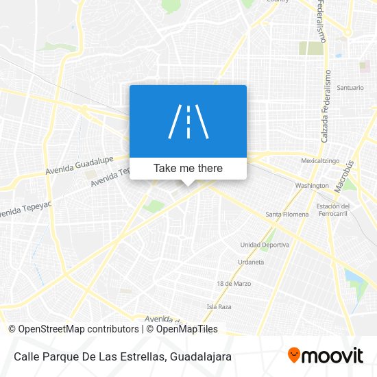 Calle Parque De Las Estrellas map