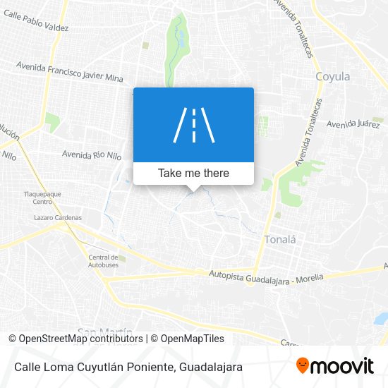 Calle Loma Cuyutlán Poniente map