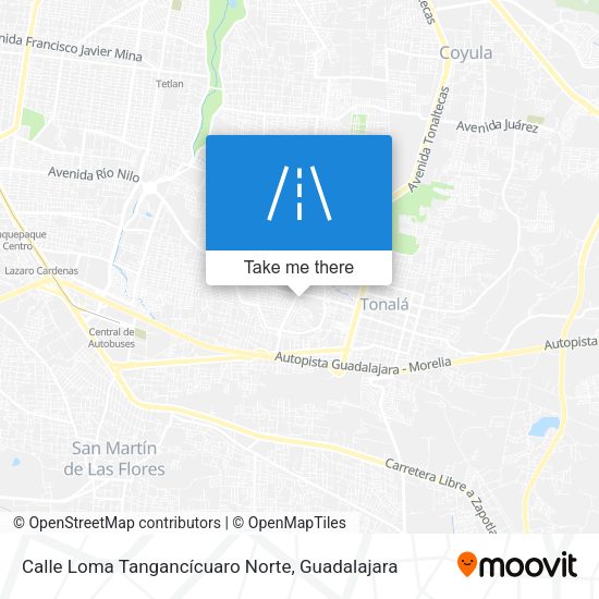 Calle Loma Tangancícuaro Norte map
