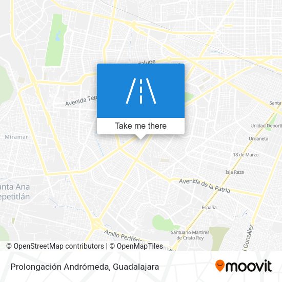 Prolongación Andrómeda map