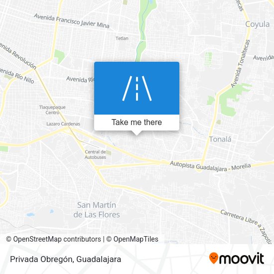 Privada Obregón map