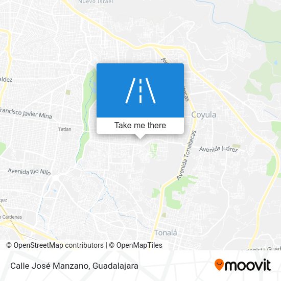 Mapa de Calle José Manzano