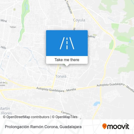 Mapa de Prolongación Ramón Corona