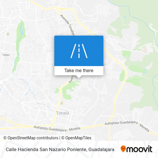 Mapa de Calle Hacienda San Nazario Poniente