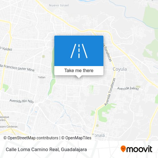 Calle Loma Camino Real map