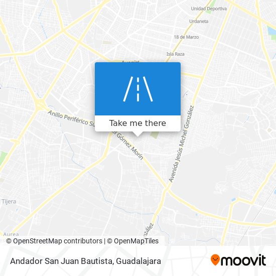 Andador San Juan Bautista map