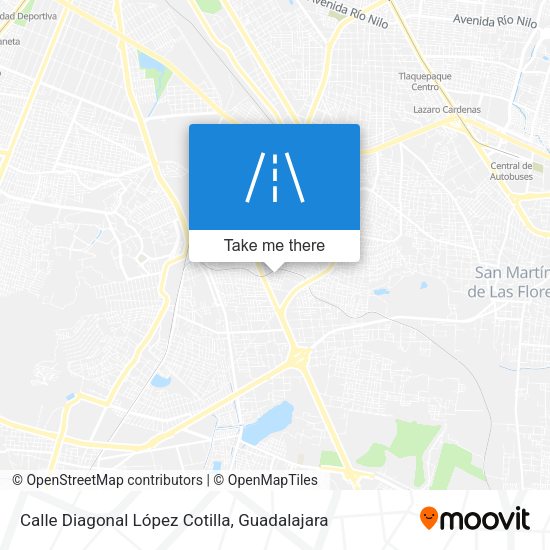 Mapa de Calle Diagonal López Cotilla