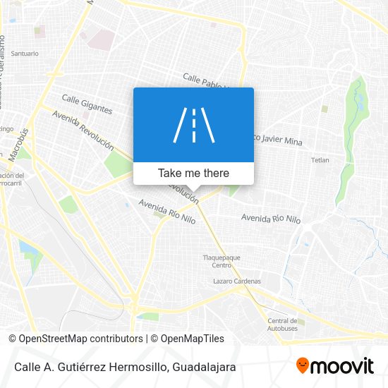 Calle A. Gutiérrez Hermosillo map